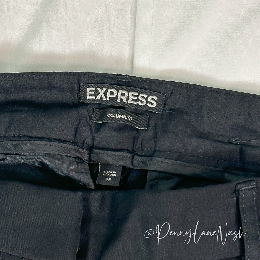 Express Columnist Barely Boot Trouser Pants Size 0R Black - Picture 6 of 13